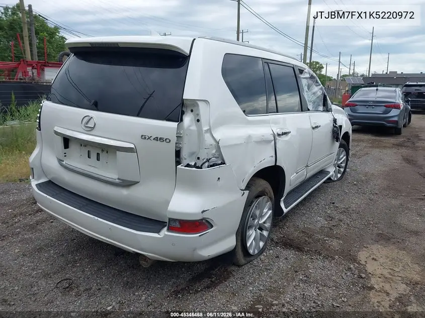 2019 Lexus Gx 460 Premium VIN: JTJBM7FX1K5220972 Lot: 45346468