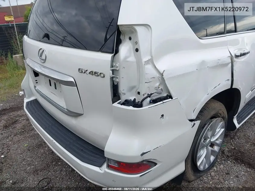 2019 Lexus Gx 460 Premium VIN: JTJBM7FX1K5220972 Lot: 45346468