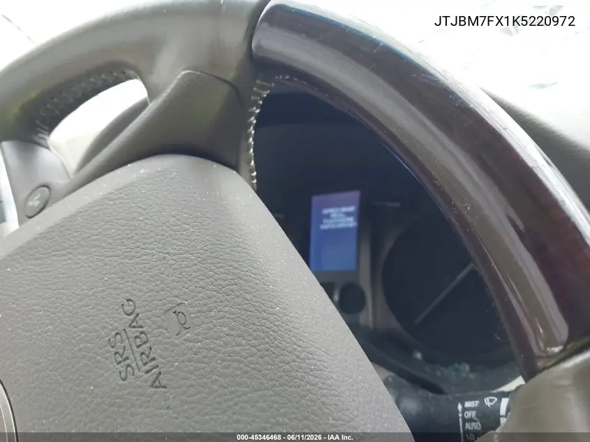 2019 Lexus Gx 460 Premium VIN: JTJBM7FX1K5220972 Lot: 45346468