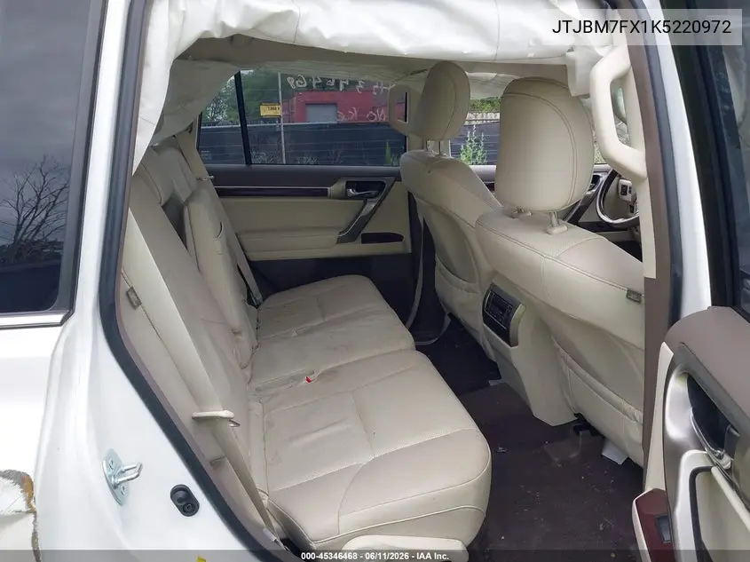 2019 Lexus Gx 460 Premium VIN: JTJBM7FX1K5220972 Lot: 45346468