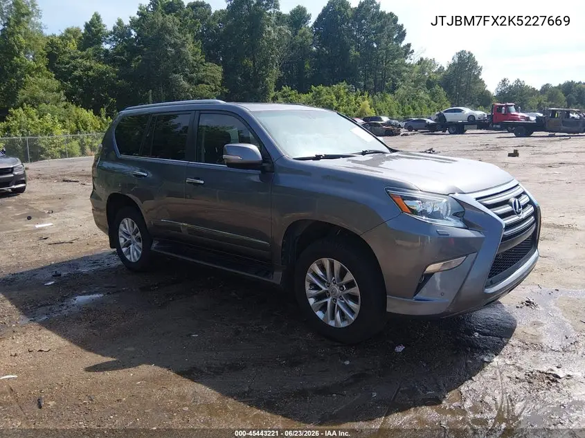 2019 Lexus Gx 460 Premium VIN: JTJBM7FX2K5227669 Lot: 45443221