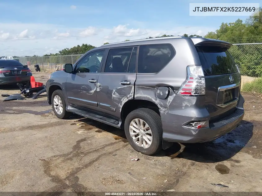 2019 Lexus Gx 460 Premium VIN: JTJBM7FX2K5227669 Lot: 45443221