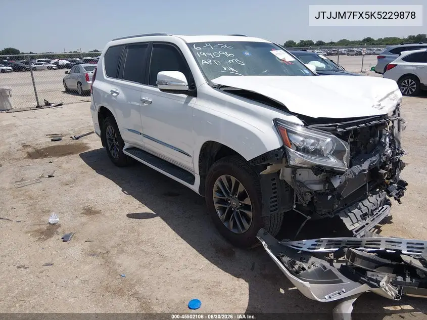 2019 Lexus Gx 460 Luxury VIN: JTJJM7FX5K5229878 Lot: 45502106