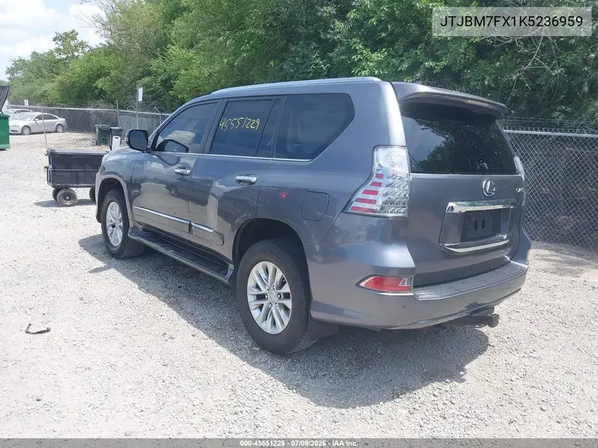 2019 Lexus Gx 460 Premium VIN: JTJBM7FX1K5236959 Lot: 45551229
