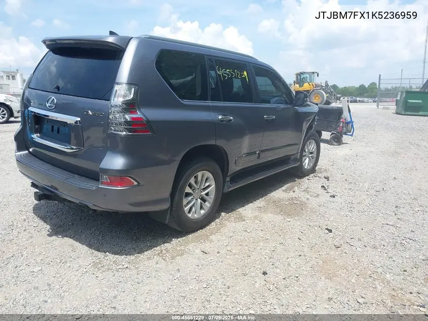 2019 Lexus Gx 460 Premium VIN: JTJBM7FX1K5236959 Lot: 45551229