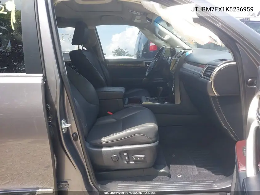 2019 Lexus Gx 460 Premium VIN: JTJBM7FX1K5236959 Lot: 45551229