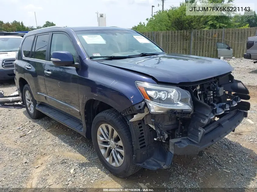 2019 Lexus Gx 460 Luxury VIN: JTJJM7FX6K5221143 Lot: 45582378