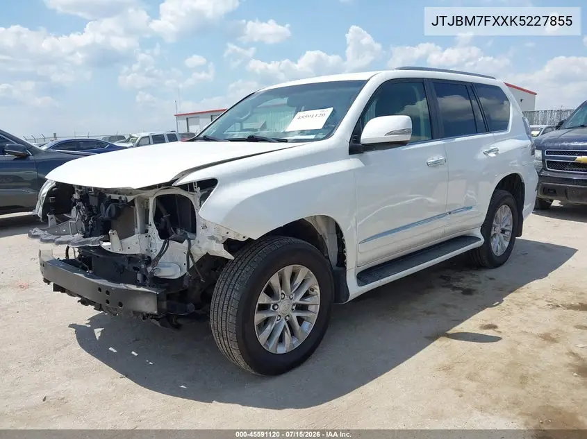 2019 Lexus Gx 460 Premium VIN: JTJBM7FXXK5227855 Lot: 45591120