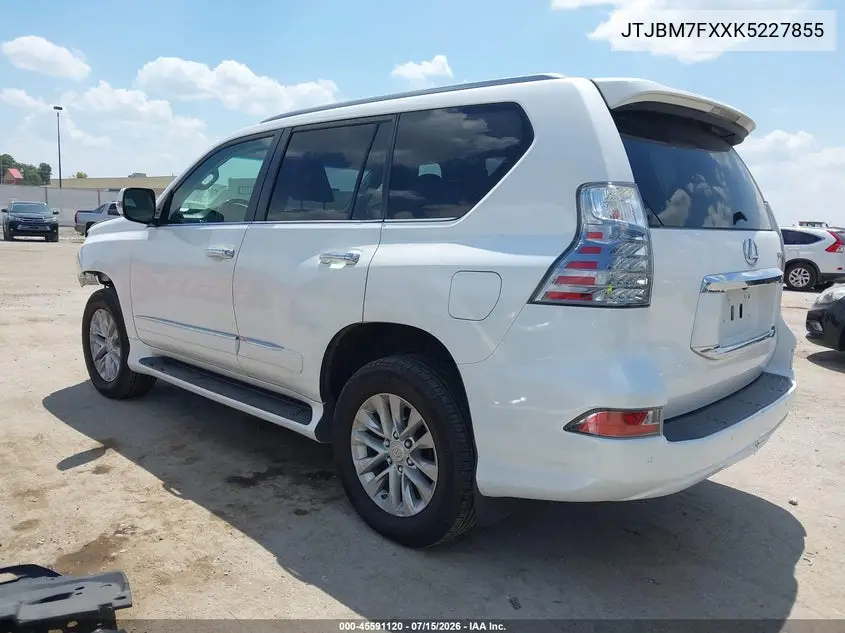 2019 Lexus Gx 460 Premium VIN: JTJBM7FXXK5227855 Lot: 45591120