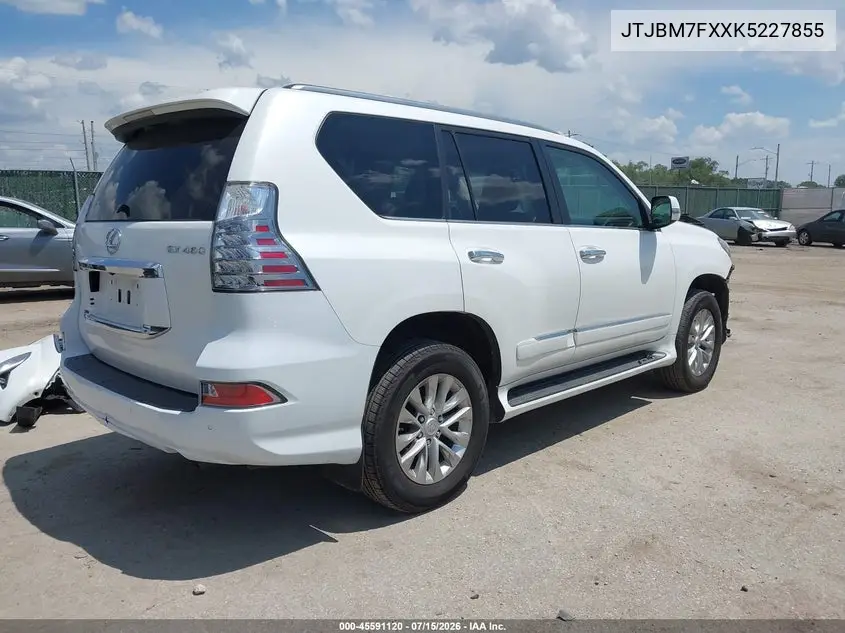 2019 Lexus Gx 460 Premium VIN: JTJBM7FXXK5227855 Lot: 45591120