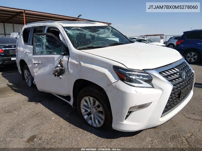 2021 Lexus Gx 460 Premium VIN: JTJAM7BX0M5278060 Lot: 45535985