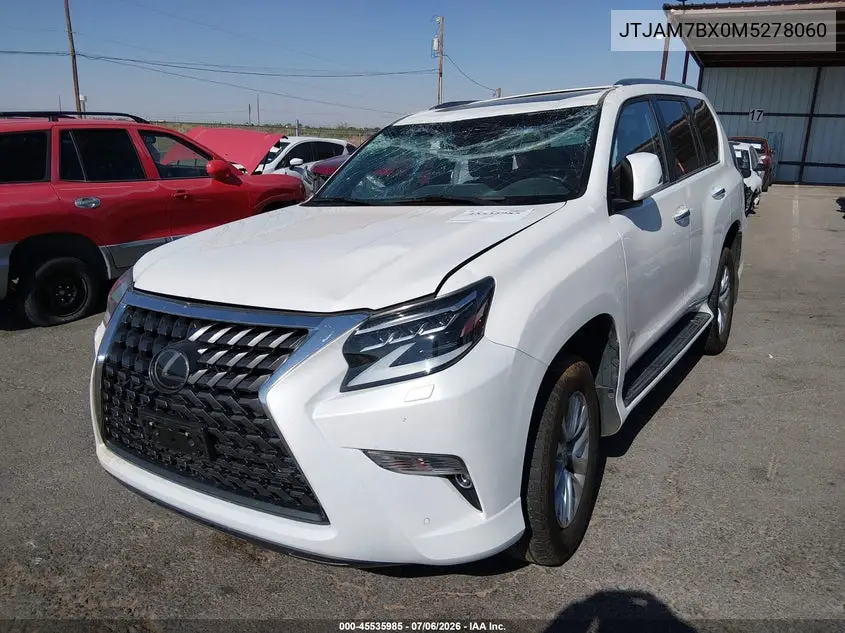 2021 Lexus Gx 460 Premium VIN: JTJAM7BX0M5278060 Lot: 45535985