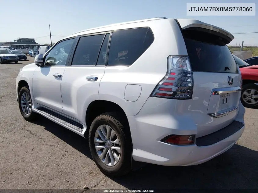 2021 Lexus Gx 460 Premium VIN: JTJAM7BX0M5278060 Lot: 45535985