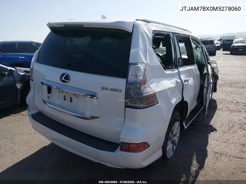 2021 Lexus Gx 460 Premium VIN: JTJAM7BX0M5278060 Lot: 45535985