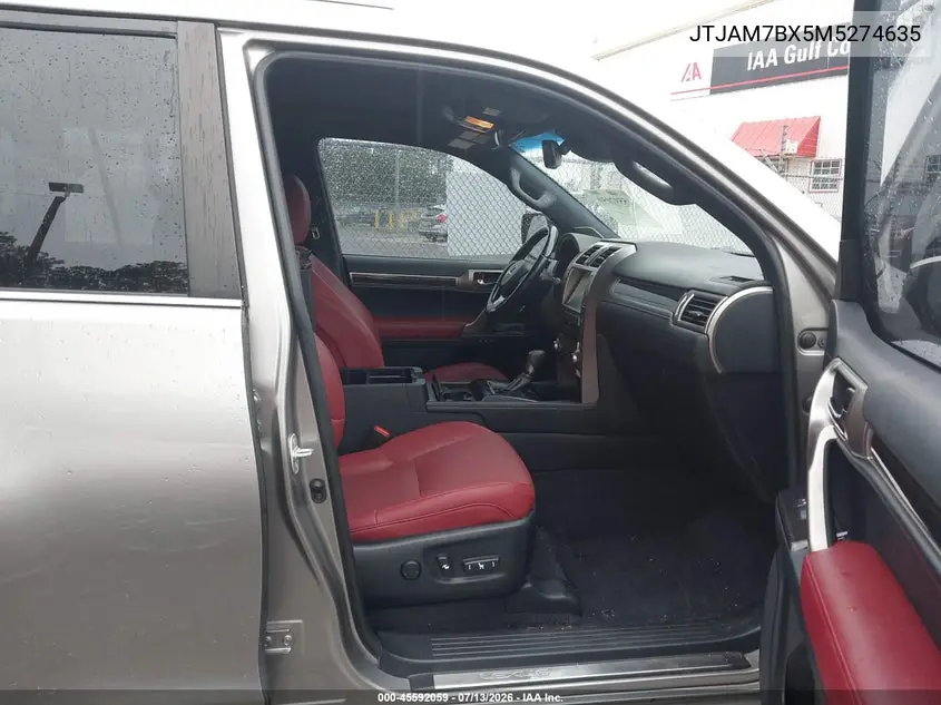 2021 Lexus Gx 460 Premium VIN: JTJAM7BX5M5274635 Lot: 45592059