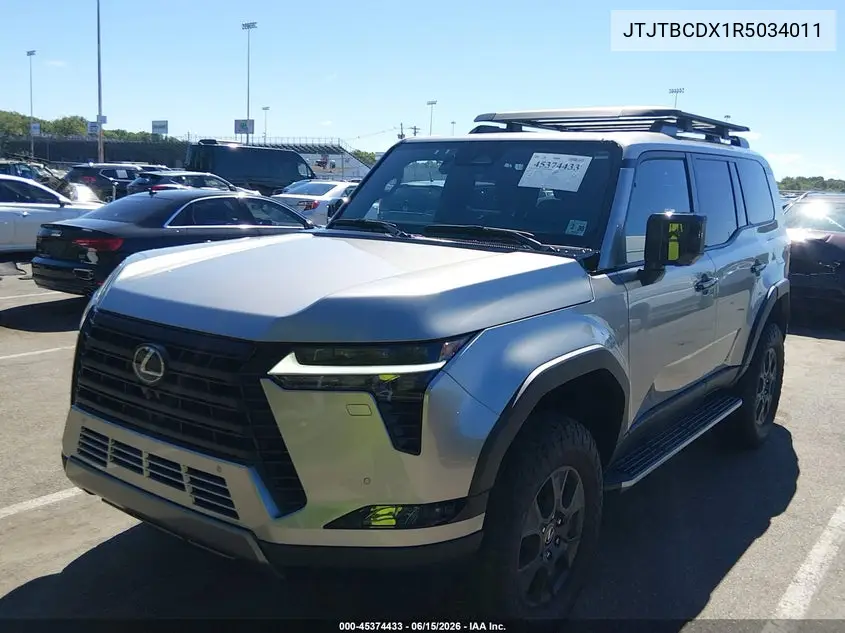 2024 Lexus Gx 550 Overtrail+ VIN: JTJTBCDX1R5034011 Lot: 45374433