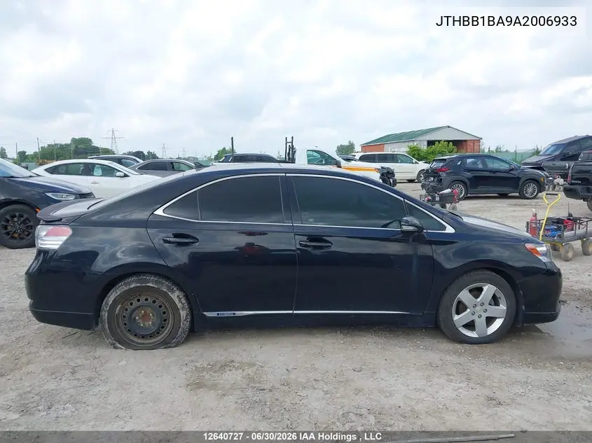 2010 Lexus Hs 250H Premium/Premium Luxury VIN: JTHBB1BA9A2006933 Lot: 12640727