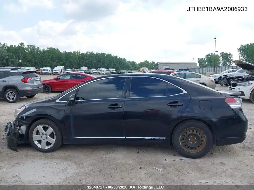 2010 Lexus Hs 250H Premium/Premium Luxury VIN: JTHBB1BA9A2006933 Lot: 12640727