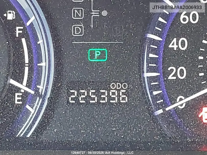 2010 Lexus Hs 250H Premium/Premium Luxury VIN: JTHBB1BA9A2006933 Lot: 12640727