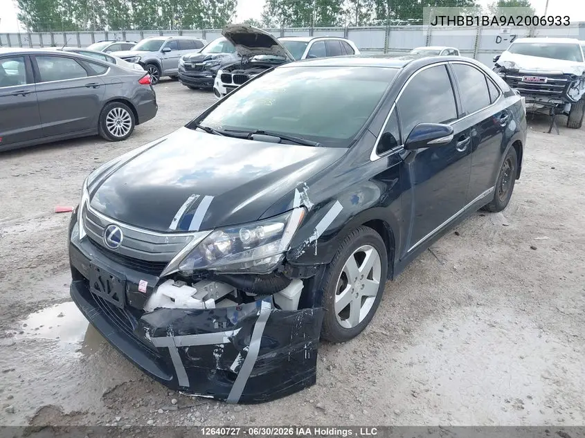 2010 Lexus Hs 250H Premium/Premium Luxury VIN: JTHBB1BA9A2006933 Lot: 12640727