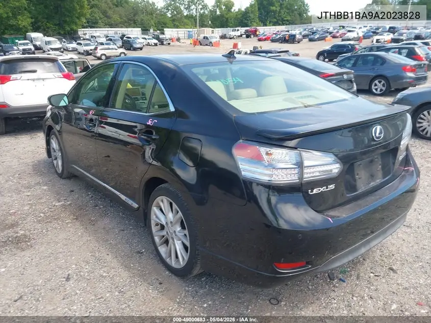 2010 Lexus Hs 250H Premium VIN: JTHBB1BA9A2023828 Lot: 45000683