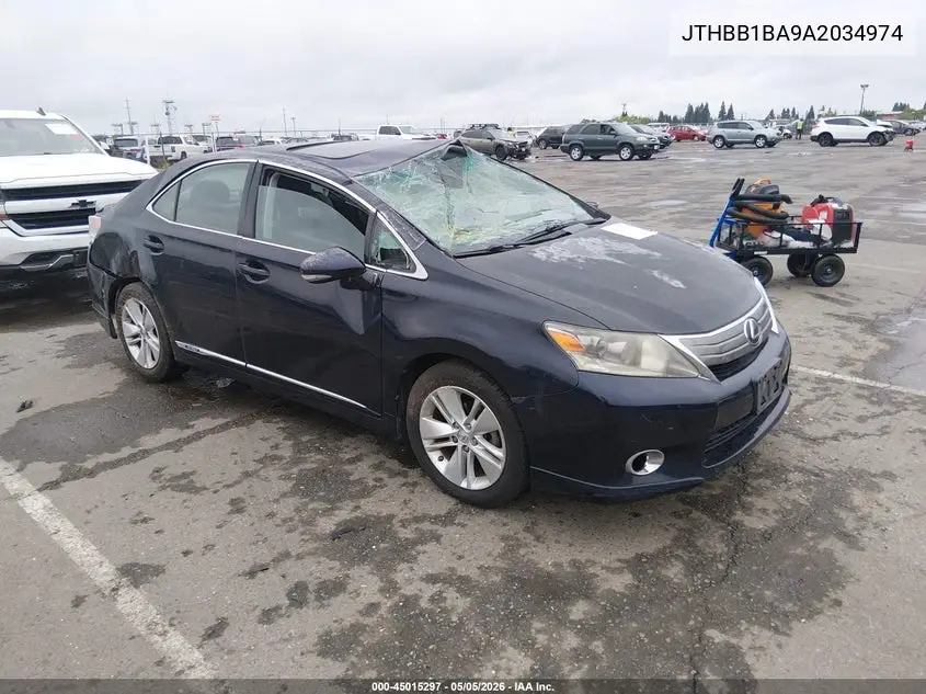 2010 Lexus Hs 250H VIN: JTHBB1BA9A2034974 Lot: 45015297