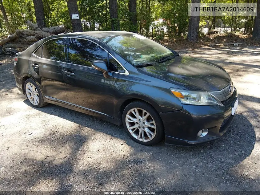 2010 Lexus Hs 250H Premium VIN: JTHBB1BA7A2014609 Lot: 45098415