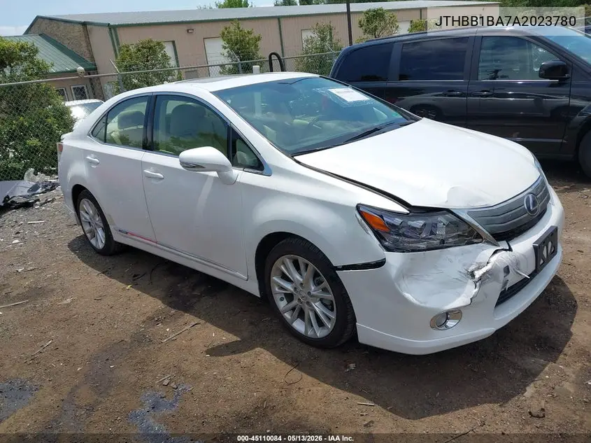 2010 Lexus Hs 250H Premium VIN: JTHBB1BA7A2023780 Lot: 45110084