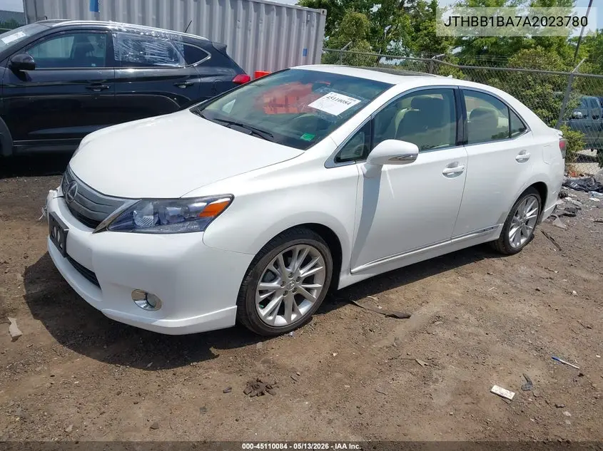 2010 Lexus Hs 250H Premium VIN: JTHBB1BA7A2023780 Lot: 45110084