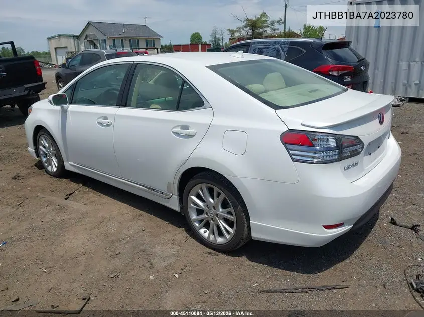 2010 Lexus Hs 250H Premium VIN: JTHBB1BA7A2023780 Lot: 45110084