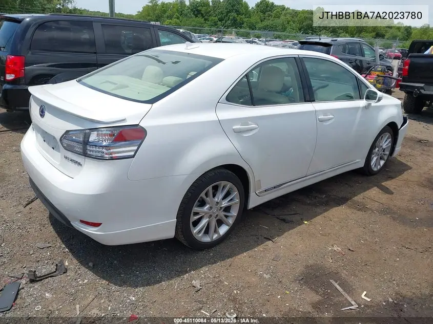 2010 Lexus Hs 250H Premium VIN: JTHBB1BA7A2023780 Lot: 45110084