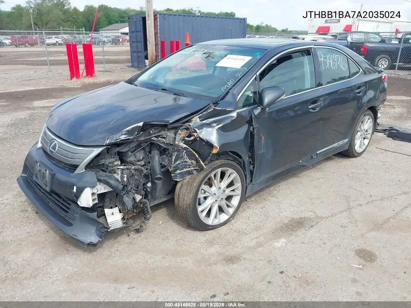 2010 Lexus Hs 250H Premium VIN: JTHBB1BA7A2035024 Lot: 45146926