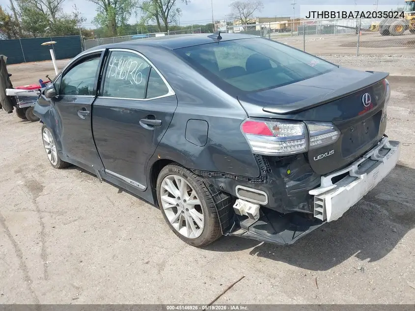 2010 Lexus Hs 250H Premium VIN: JTHBB1BA7A2035024 Lot: 45146926