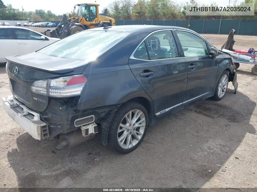 2010 Lexus Hs 250H Premium VIN: JTHBB1BA7A2035024 Lot: 45146926