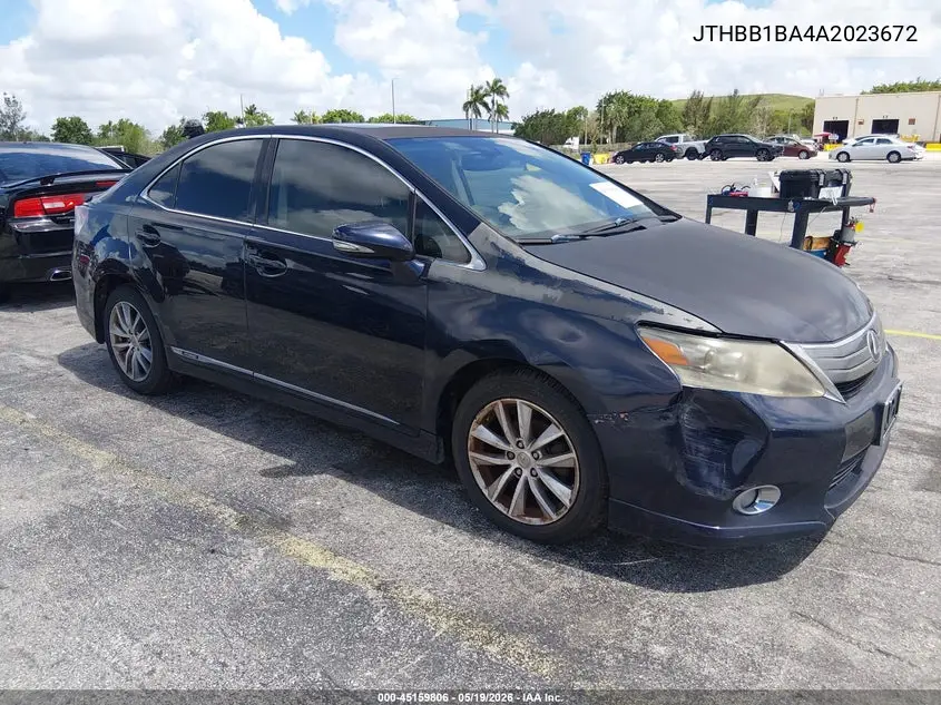 2010 Lexus Hs 250H Premium VIN: JTHBB1BA4A2023672 Lot: 45159806