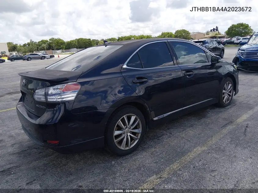 2010 Lexus Hs 250H Premium VIN: JTHBB1BA4A2023672 Lot: 45159806