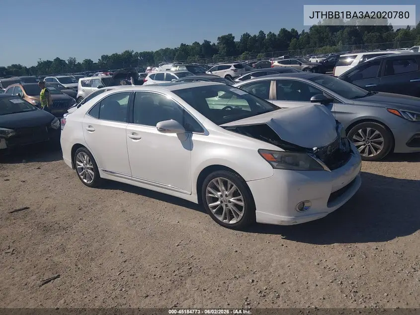 2010 Lexus Hs 250H Premium VIN: JTHBB1BA3A2020780 Lot: 45184773