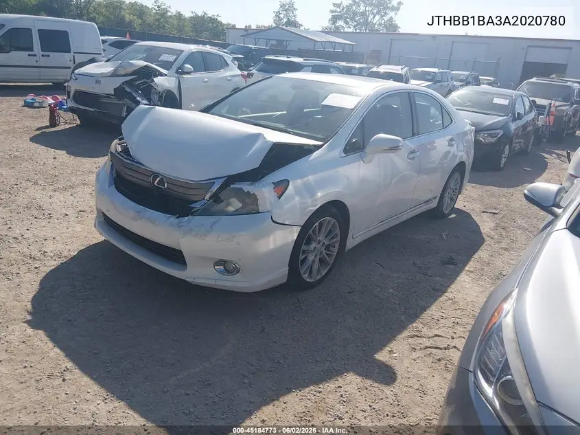 2010 Lexus Hs 250H Premium VIN: JTHBB1BA3A2020780 Lot: 45184773