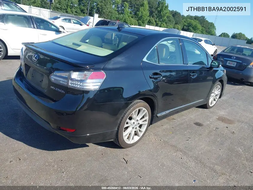 2010 Lexus Hs 250H Premium VIN: JTHBB1BA9A2002591 Lot: 45268413