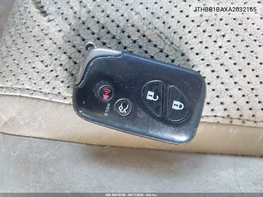 2010 Lexus Hs 250H Premium VIN: JTHBB1BAXA2032165 Lot: 45415746