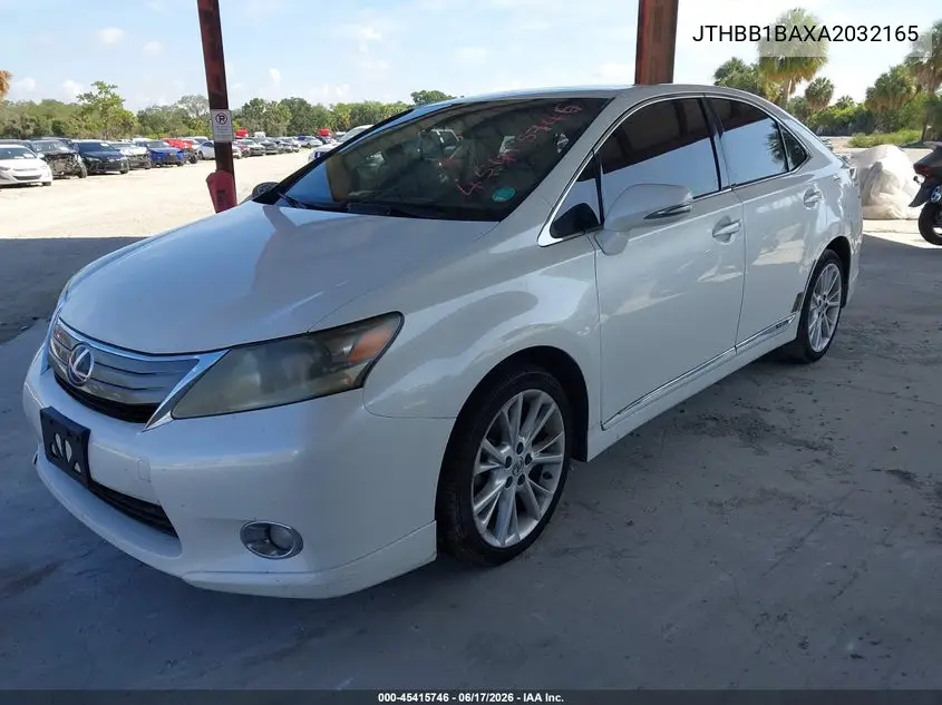 2010 Lexus Hs 250H Premium VIN: JTHBB1BAXA2032165 Lot: 45415746