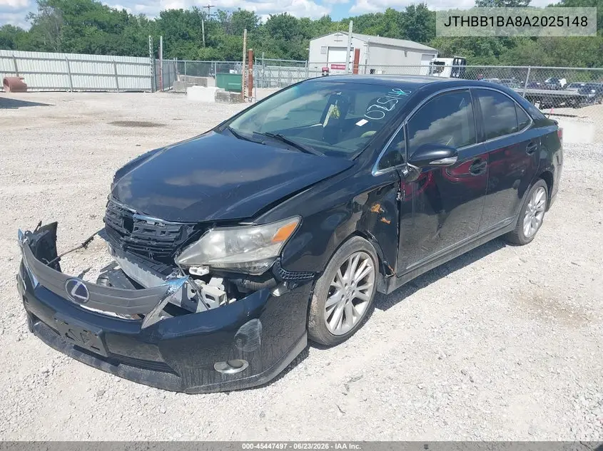 2010 Lexus Hs 250H Premium VIN: JTHBB1BA8A2025148 Lot: 45447497