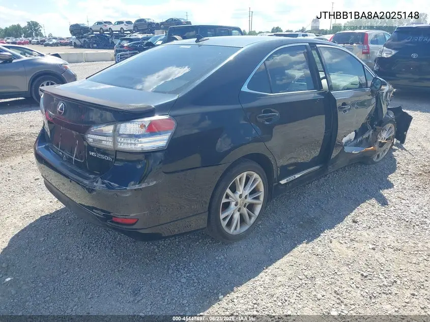 2010 Lexus Hs 250H Premium VIN: JTHBB1BA8A2025148 Lot: 45447497