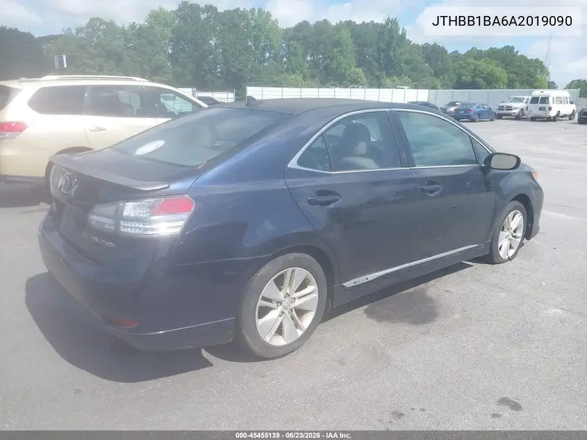 2010 Lexus Hs 250H VIN: JTHBB1BA6A2019090 Lot: 45455139
