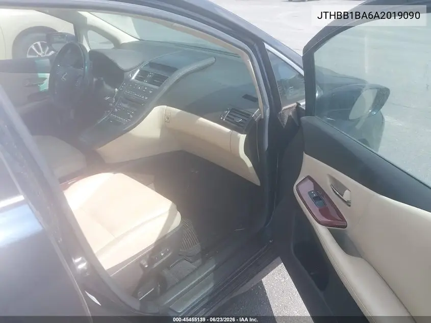 2010 Lexus Hs 250H VIN: JTHBB1BA6A2019090 Lot: 45455139