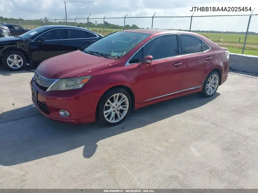 2010 Lexus Hs 250H Premium VIN: JTHBB1BA4A2025454 Lot: 45489018