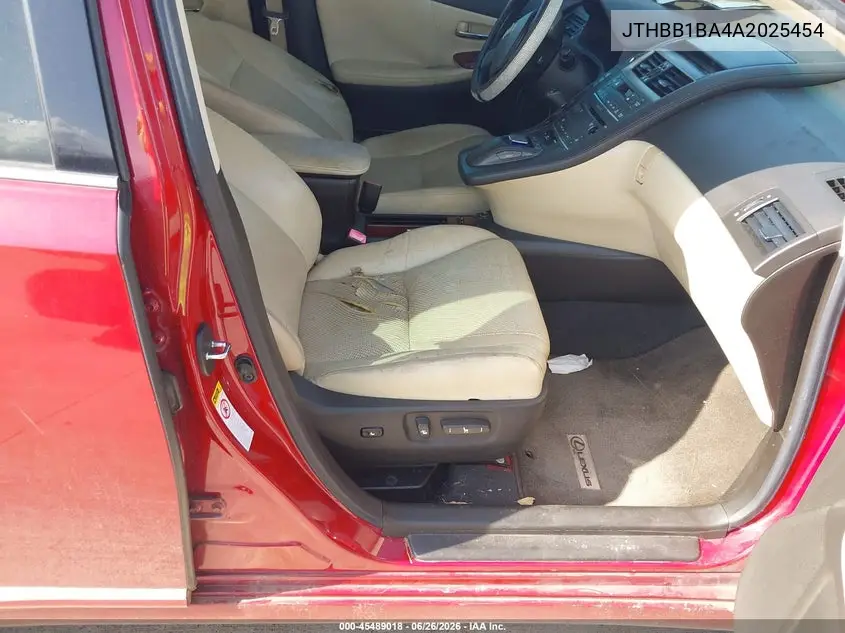 2010 Lexus Hs 250H Premium VIN: JTHBB1BA4A2025454 Lot: 45489018