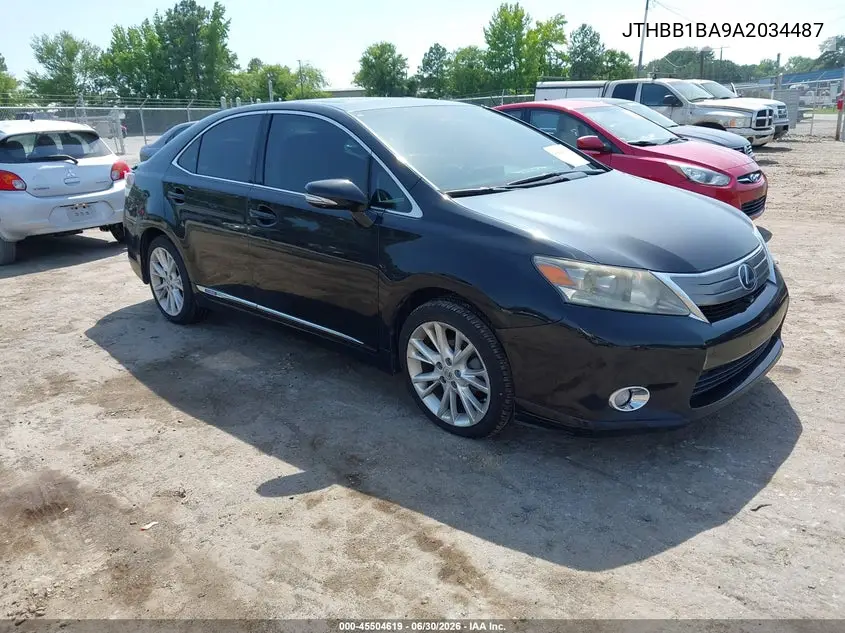 2010 Lexus Hs 250H Premium VIN: JTHBB1BA9A2034487 Lot: 45504619