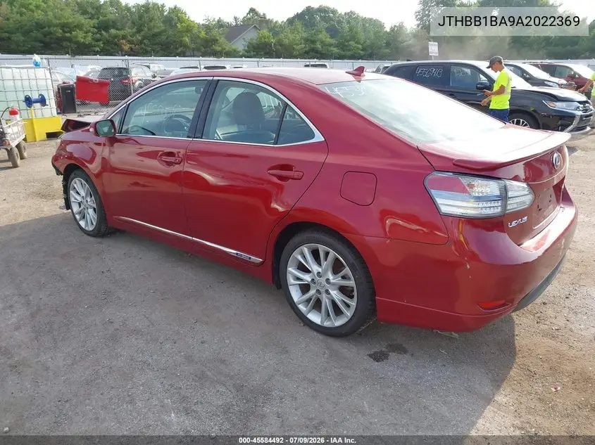 2010 Lexus Hs 250H Premium VIN: JTHBB1BA9A2022369 Lot: 45584492