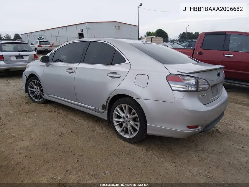 2010 Lexus Hs 250H Premium VIN: JTHBB1BAXA2006682 Lot: 45608240
